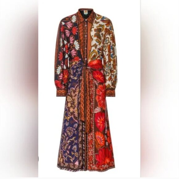 Farm Rio Miranda Shirt Midi Dress size S - Picture 3 of 9